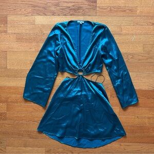 Subdued Silk Cut Out Dress